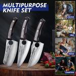 Topfeel 3-Piece Hand Forged Butcher Knife Set