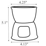 Tebery Fondue Set with 4 Colorful Forks