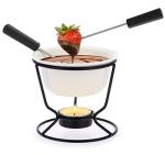 BSTKEY Ceramic Butter and Fondue Warmer Set