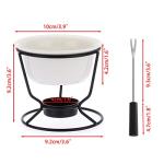 BSTKEY Ceramic Butter and Fondue Warmer Set