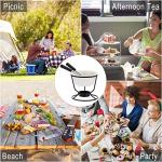 BSTKEY Ceramic Butter and Fondue Warmer Set