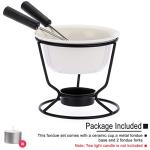 BSTKEY Ceramic Butter and Fondue Warmer Set