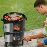 16-inch Charcoal Smoker and BBQ Grill Combo