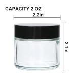 25-Pack 2oz Glass Travel Containers with Lids