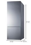 Summit 28" Bottom Freezer Refrigerator with Icemaker