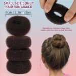 Teenitor Small Dark Brown Hair Bun Maker Set