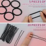 Teenitor Small Dark Brown Hair Bun Maker Set