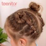 Teenitor Small Dark Brown Hair Bun Maker Set