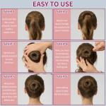 Teenitor Small Dark Brown Hair Bun Maker Set