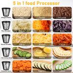 Nictemaw 5-in-1 Electric Cheese and Veggie Grater