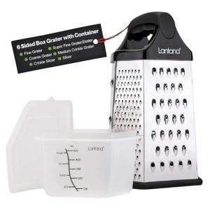 Lantana Stainless Steel Cheese Grater with Container