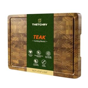 Teak Wood Cutting Board with Juice Groove