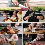 PAUDIN 14-Piece Kitchen Knife Set with Block