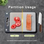 Double-Sided Stainless Steel Cutting Board, 16"x11