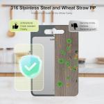 Double-Sided Stainless Steel Cutting Board, 16"x11