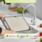 Double-Sided Stainless Steel Cutting Board, 16"x11