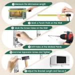 Stainless Steel Microwave Oven Wall Mount Bracket