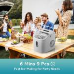 EUHOMY Portable Ice Maker, 26.5lbs Daily Output