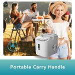 EUHOMY Portable Ice Maker, 26.5lbs Daily Output