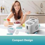 EUHOMY Portable Ice Maker, 26.5lbs Daily Output