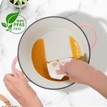 WOKINS Pink Cast Iron Dutch Oven, 4QT