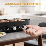 AMZCHEF 1800W Portable Electric Indoor Grill