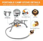 Portable Backpacking Gas Stove with Carrying Case