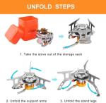 Portable Backpacking Gas Stove with Carrying Case