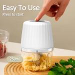 Cordless Mini Garlic Chopper, Portable Electric Grinder