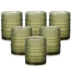 ZMOWIPDL Set of 6 Vintage Hobnail Drinking Glasses