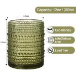 ZMOWIPDL Set of 6 Vintage Hobnail Drinking Glasses