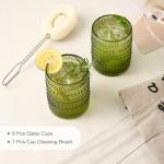 ZMOWIPDL Set of 6 Vintage Hobnail Drinking Glasses