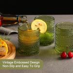 ZMOWIPDL Set of 6 Vintage Hobnail Drinking Glasses