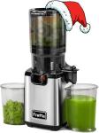 Fretta Cold Press Juicer,Juicer Machines Vegetable and Fruit,Masticating Juicer with 5.3'' Large Feed Chute fit Whole Fruits,BPA-Free, Reverse Function,Durable Stainless Steel Body,250W Quiet Motor