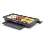 GreenPan Advanced 10.5”x 20” Electric Griddle with Warming Drawer, Healthy Ceramic Nonstick PFAS-Free Coating, Temperature Control, Easy and Versatile Countertop Meals, Dishwasher Safe, Graphite