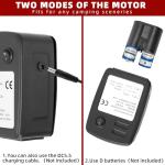 QPMR Rotating Rotisserie Grill Kit, Electric Dual Post Open Fire Spit Rotisserie Grill System,Cordless Battery Motor,with Spit Rod,for Outdoor Campfire Grilling,20LBS Capacity