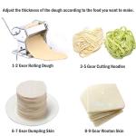 Pasta Maker Machine, Manual Pasta Makers 9 Adjustable Thickness Settings, Noodles Maker with Aluminum Alloy Rollers and Cutter for Spaghetti, Fettuccini, Lasagna, Dumpling Skins (with Brush)