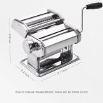 Pasta Maker Machine, Manual Pasta Makers 9 Adjustable Thickness Settings, Noodles Maker with Aluminum Alloy Rollers and Cutter for Spaghetti, Fettuccini, Lasagna, Dumpling Skins (with Brush)