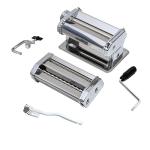 Pasta Maker Machine, Manual Pasta Makers 9 Adjustable Thickness Settings, Noodles Maker with Aluminum Alloy Rollers and Cutter for Spaghetti, Fettuccini, Lasagna, Dumpling Skins (with Brush)