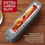 Elite Gourmet ECT2517G SLIMTOAST™ 2-Slice, Long Slot Toaster, Cool-touch Body, 6 Toast Settings & Cancel Function, Extra Wide 1.5” Slot Easily Fits Breads, English Muffins, Bagels & Waffles, Grey