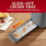 Elite Gourmet ECT2517G SLIMTOAST™ 2-Slice, Long Slot Toaster, Cool-touch Body, 6 Toast Settings & Cancel Function, Extra Wide 1.5” Slot Easily Fits Breads, English Muffins, Bagels & Waffles, Grey