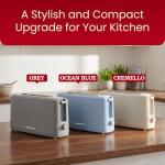 Elite Gourmet ECT2517G SLIMTOAST™ 2-Slice, Long Slot Toaster, Cool-touch Body, 6 Toast Settings & Cancel Function, Extra Wide 1.5” Slot Easily Fits Breads, English Muffins, Bagels & Waffles, Grey