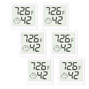 LEOALF Mini Humidity Meter Hygrometer 6 Pack Room Thermometer Indoor Digital Temperature and Humidity Monitor for Home House Office Garden and Cellar