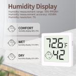LEOALF Mini Humidity Meter Hygrometer 6 Pack Room Thermometer Indoor Digital Temperature and Humidity Monitor for Home House Office Garden and Cellar