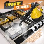 Steam Cleaner, Pressurized Handheld Steam Cleaner for Home, Multi-Surface Steamer for Cleaning with Safety Lock, Portable Cleaning Steamer for Kitchen, Bathroom, Car, Grout, Upholstery and Clothes