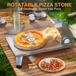 PolarcoForgeco G-HWPON001, Rotatable Wood Fired Pizza Oven-12 inch, Silver