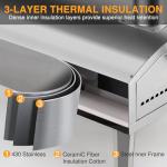 PolarcoForgeco G-HWPON001, Rotatable Wood Fired Pizza Oven-12 inch, Silver