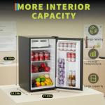 Garvee 3.2 Cu. Ft. Compact Refrigerator | Single Door Mini Fridge with Energy-Efficient & Quiet Operation | for Dorm, Office, Bedroom, Kitchen, Bar Use​ with Adjustable Shelves