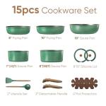 CAROTE 15-Piece Nonstick Pots and Pans Set