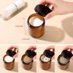 Amber Glass Storage Jars with Airtight Lids - 3 Pack